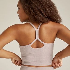 Spacedye Slim Racerback Cropped Tank large in Chai